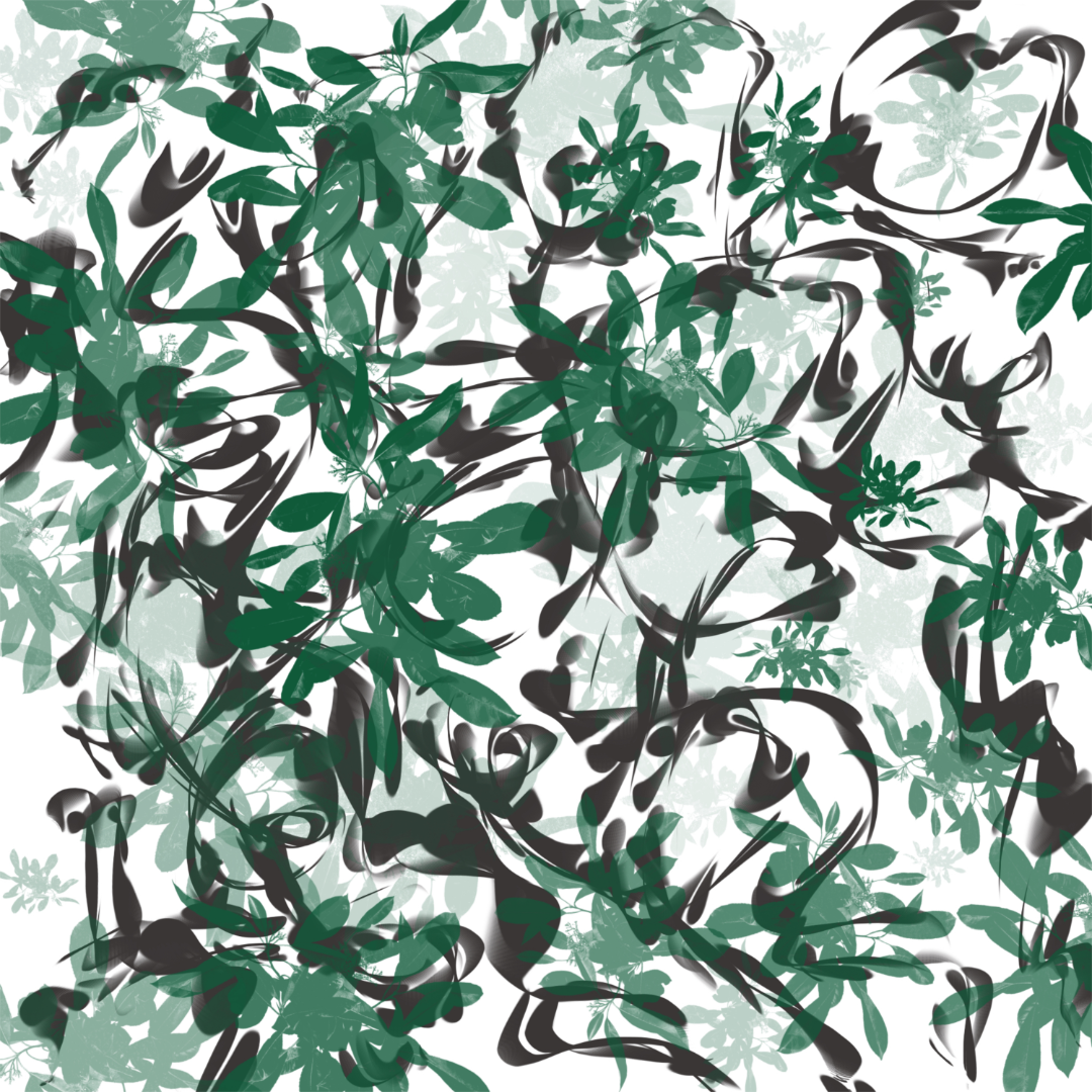 Hand drawn foliage pattern