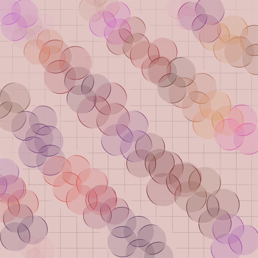 Digital pattern with circles and lines