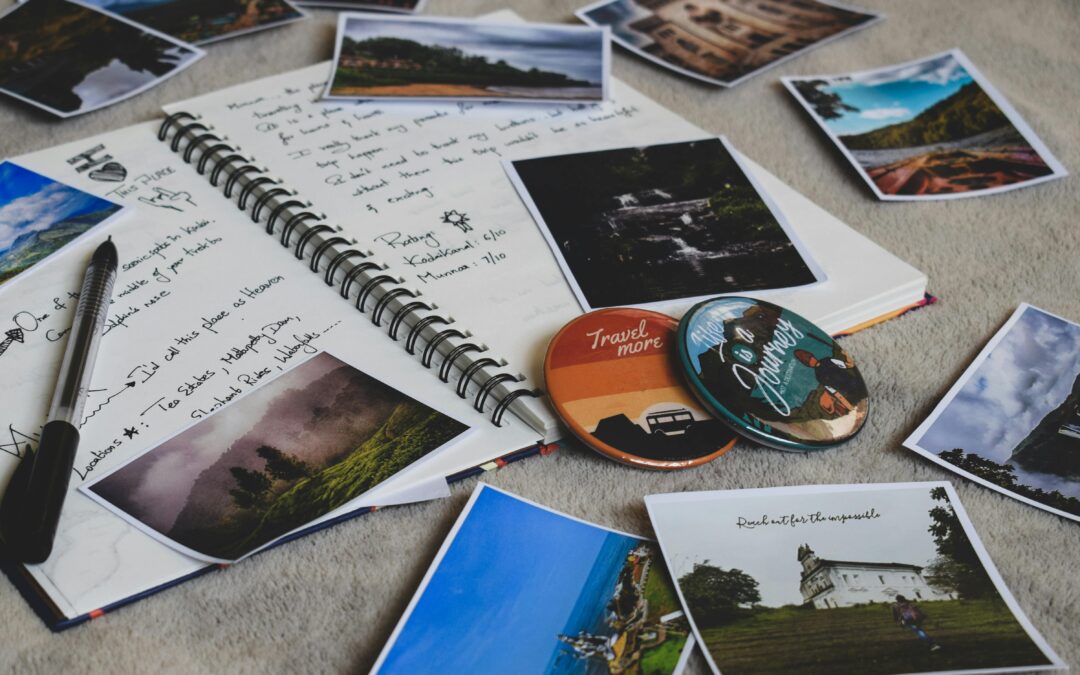 photo of assorted photos and a notebook